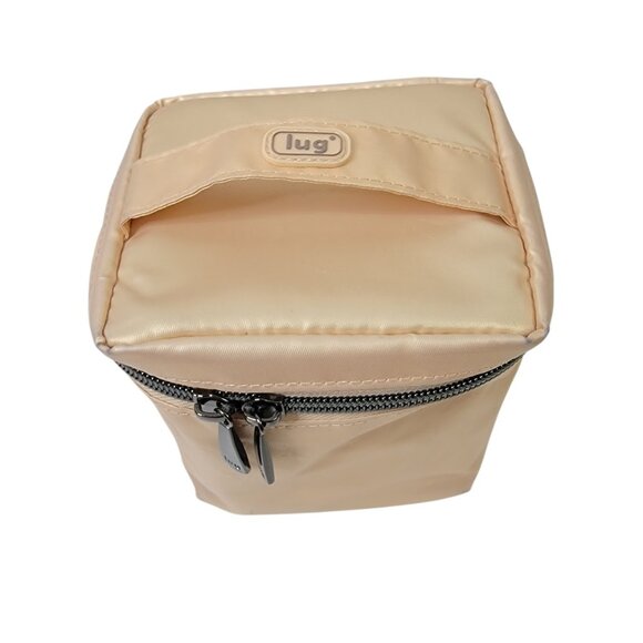 Lug Box Top Mini Cosmetic Bag – Champagne Beige, Compact & Travel-Ready - Picture 1 of 9